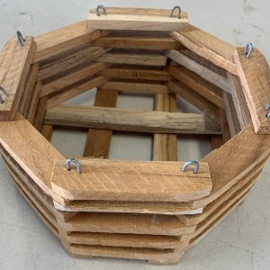 Octagonal Teak Basket 1 x 8" basket