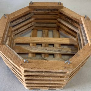 Octagonal Teak Basket 1 x 10" basket