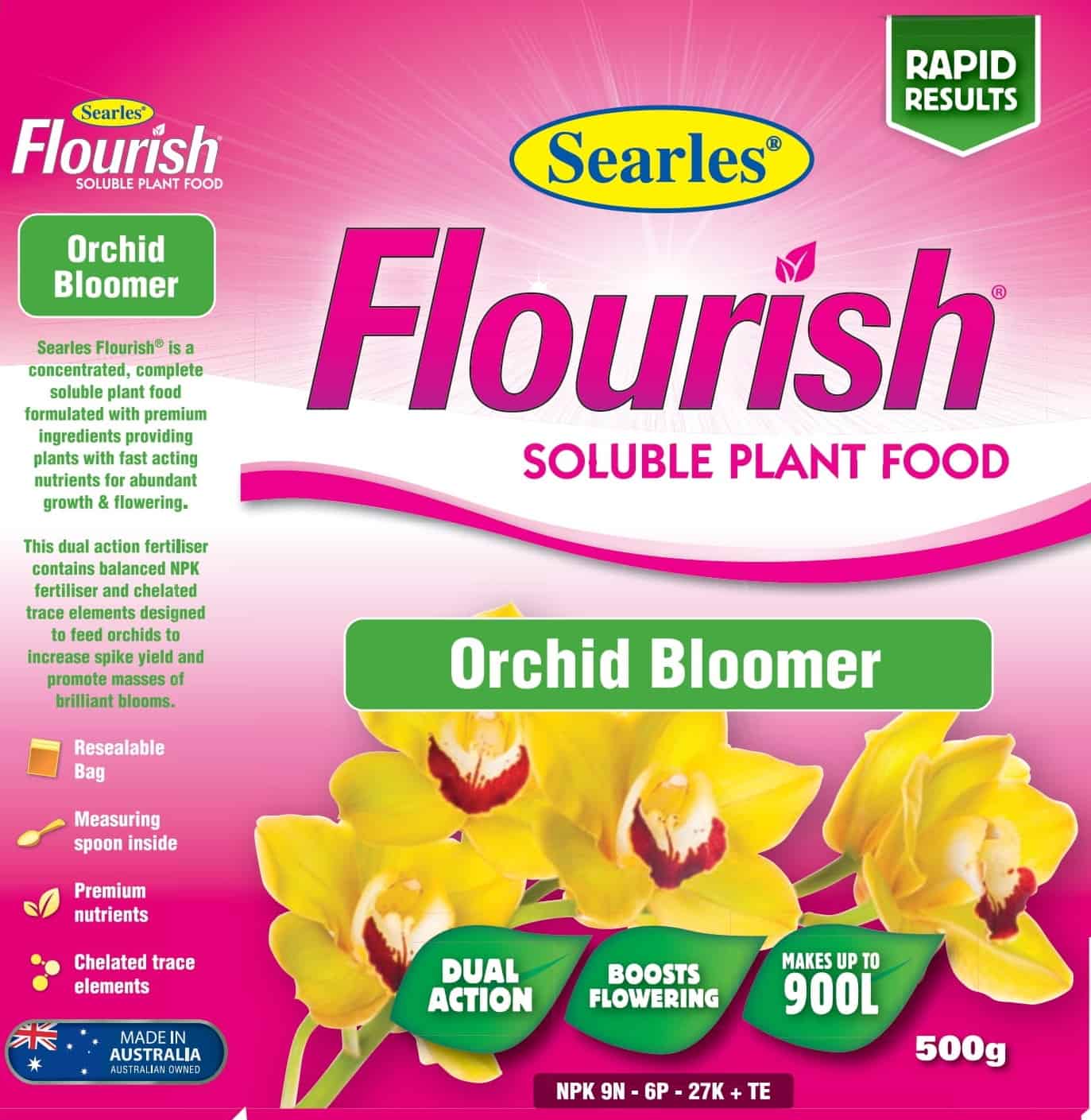 Searles Flourish Orchid Bloomer Soluble Plant Food 500g - Image 1
